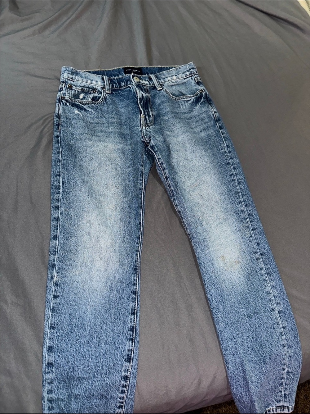 Mens Lucky Brand Light Blue Straight Slim Jean 29x30